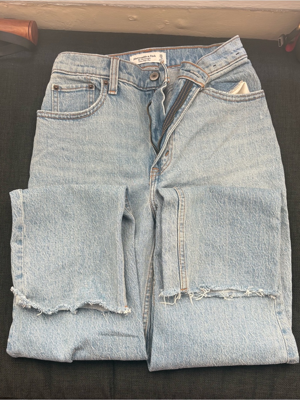 Abercrombie & Fitch Light Wash Straight Leg Jeans